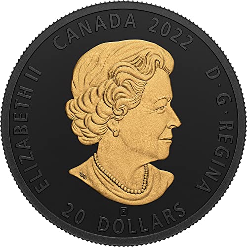 2022 DE a Fekete-Arany PowerCoin Tengeri Vidra Ezüst Érme 20$ Kanada 2022 31.39 Gr Bizonyíték