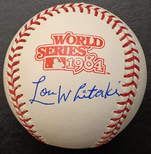 Lou Whitaker Dedikált 1984-Es World Series Hivatalos Baseball - Dedikált Baseball