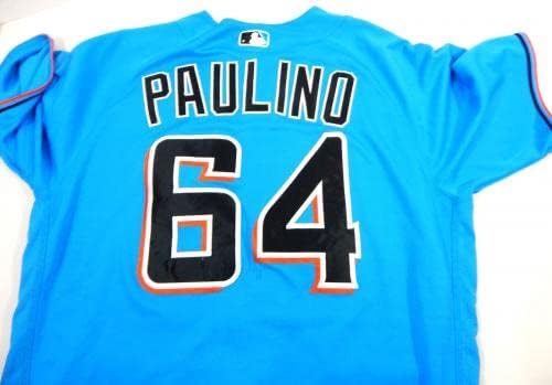 Miami Marlins Paulino 64 Játék Használt, Kék Mez 44 DP21974 - Játék Használt MLB Mezek
