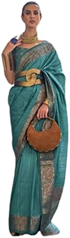 ETNIKAI EMPORIUM Indiai nő Texturált Gazdag nézd Gála Réz zari handloom Szövés Selyem szárit blúz 7345