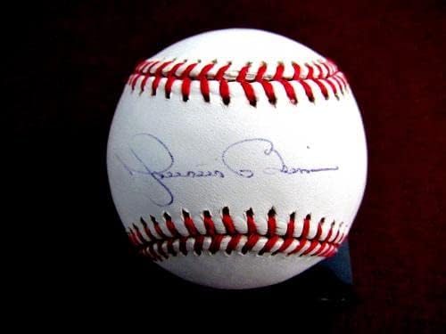 Mariano Rivera 2001 Első Dobás Yankees Hof Aláírt Auto 2001 Ws Baseball Szövetség - Dedikált Baseball