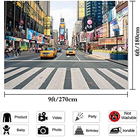 New YORK-i Time Square Épületek Fotó Hátterekkel Taxi New York Fashion Street Party Fotózás Háttér Felnőtt