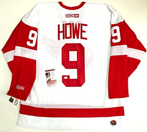 Gordie Howe Aláírt Detroit Red Wings Jersey úr. Jégkorong hof 1972 Insc Szövetség Coa - Dedikált NHL-Mezek