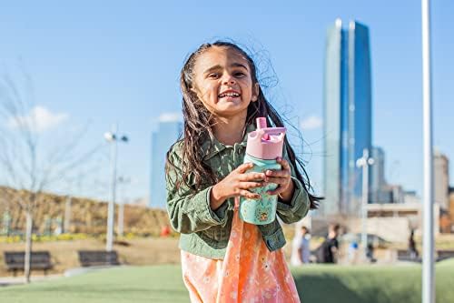 Egyszerű, Modern Gyerekek vizes Palackot a Szalma Fedél | Szigetelt Rozsdamentes Acél újra felhasználható