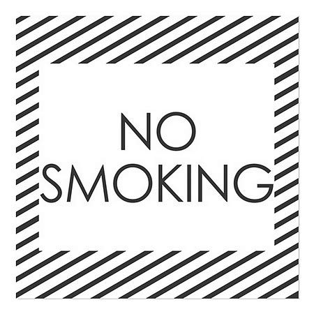 CGSignLab | Nem Dohányzó -Csíkok Fehér Ablak Ragaszkodnak | 5x5