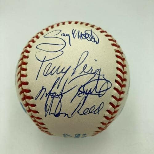 1983 Philadelphia Phillies NL Champs Csapat Aláírt World Series Baseball PSA DNS - Dedikált Baseball