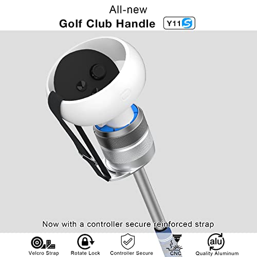 VR Golf Club Kezelni Kiegészítő Oculus Quest 2 / Meta Quest 1 (2023UPGRADED VÁLTOZAT), Alumínium Golf