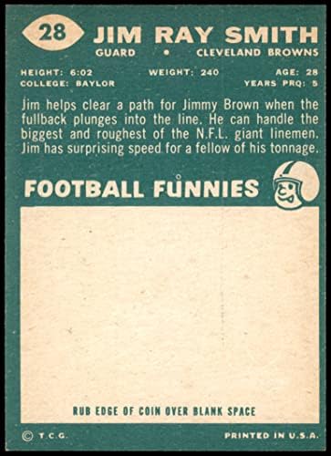 1960 Topps 28 Jim Ray Smith Cleveland Browns-FB (Foci Kártya) VG Browns-FB Baylor