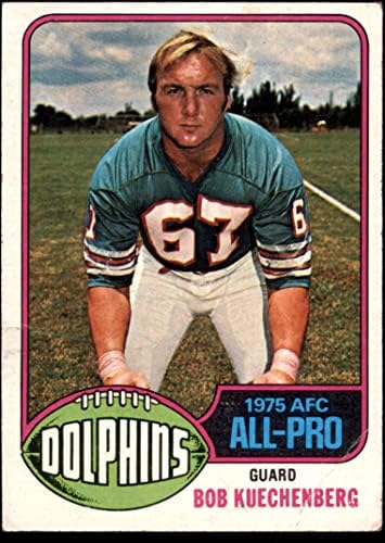 1976 Topps 390 Bob Kuechenberg Miami Dolphins (Foci Kártya) JÓ Delfinek Notre Dame