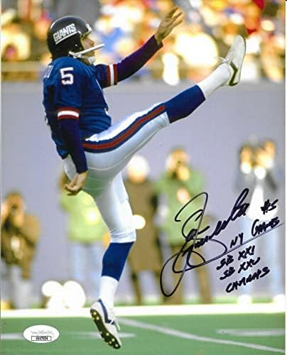 Sean Landeta aláírt New York Giants 8x10 fotó dedikált SZÖVETSÉG - Dedikált NFL-Fotók