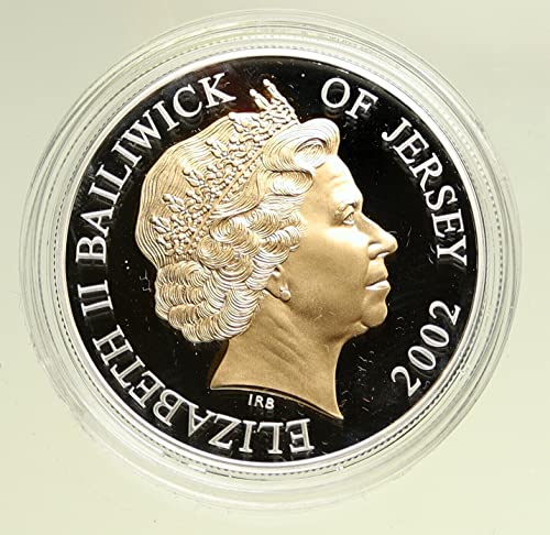 2002 JE 2002 JERSEY UK Queen Elizabeth II 50YR JUBILEUMI OL 5 Kiló Jó Hitelesített