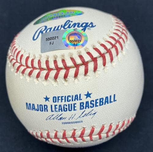 Joe Mauer Aláírt Metrodome Utolsó Szezon Logó Baseball, MLB Holo - Dedikált Baseball