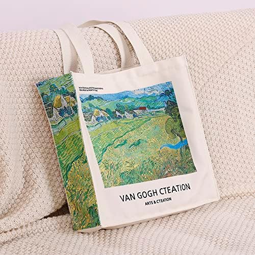 LZ vászon táska esztétikai eredeti design olaj festmény művészet a nők lány újrafelhasználható, környezetbarát