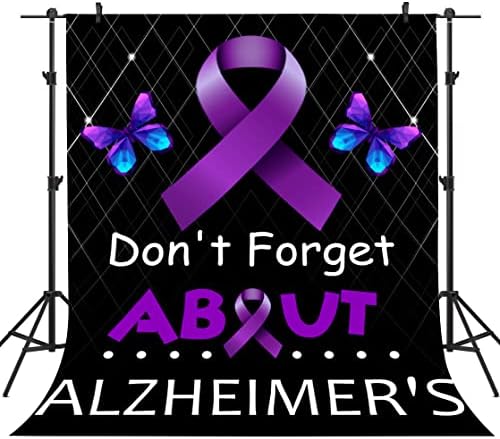 FHZON Ne Felejtsd el az Alzheimer-kór Hátterében Egyszerű Lila Szalag, Fotó, Dekoráció, Alzheimer-Védelmi