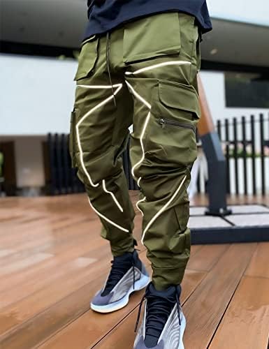 Ambcol Mens Nadrág Hip-Hop Techwear Hárem Nadrág Futó Streetwear Taktikai Melegítő Nadrág