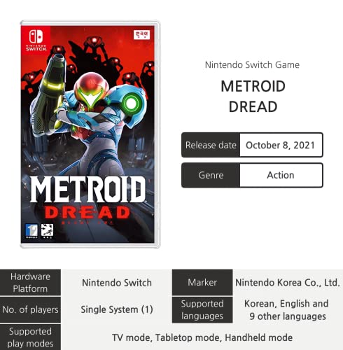 Nintendo Kapcsoló Metroid Rettegés Koreai Hivatalos Verzió (Angolul)
